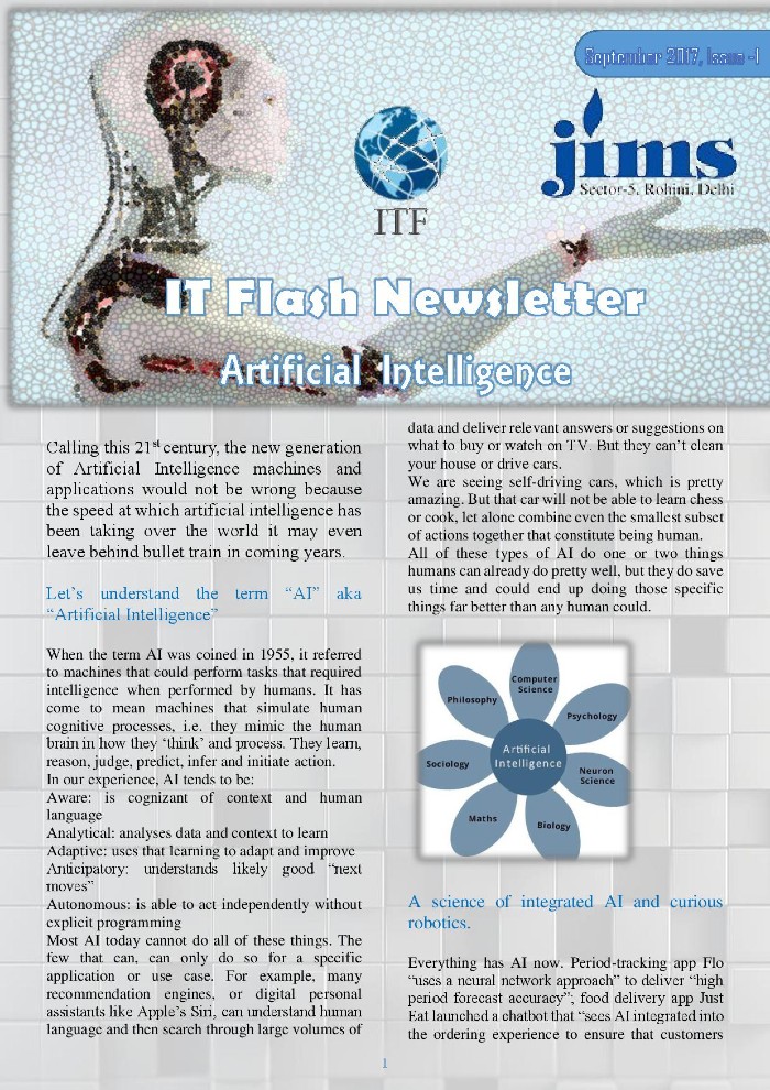 JIMS IT Flash Newsletter Technology in Glimpse