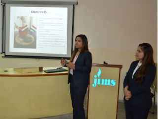 JIMS Rohini Management Department organised Industrial Research Project Progress Presentation