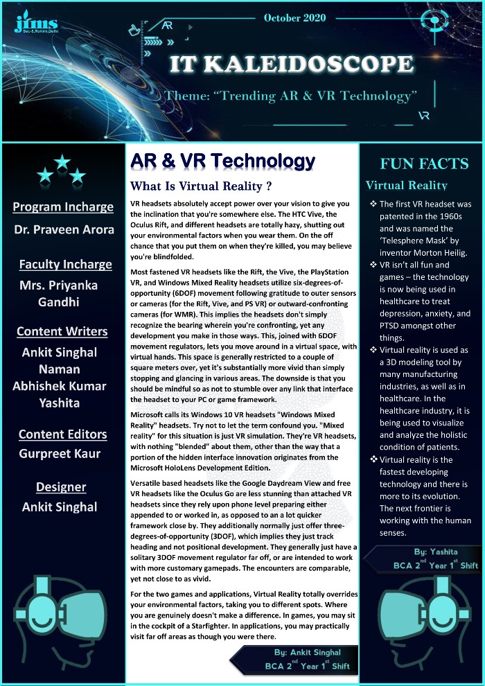 JIMS IT Flash Newsletter Trending AR & VR Technology 