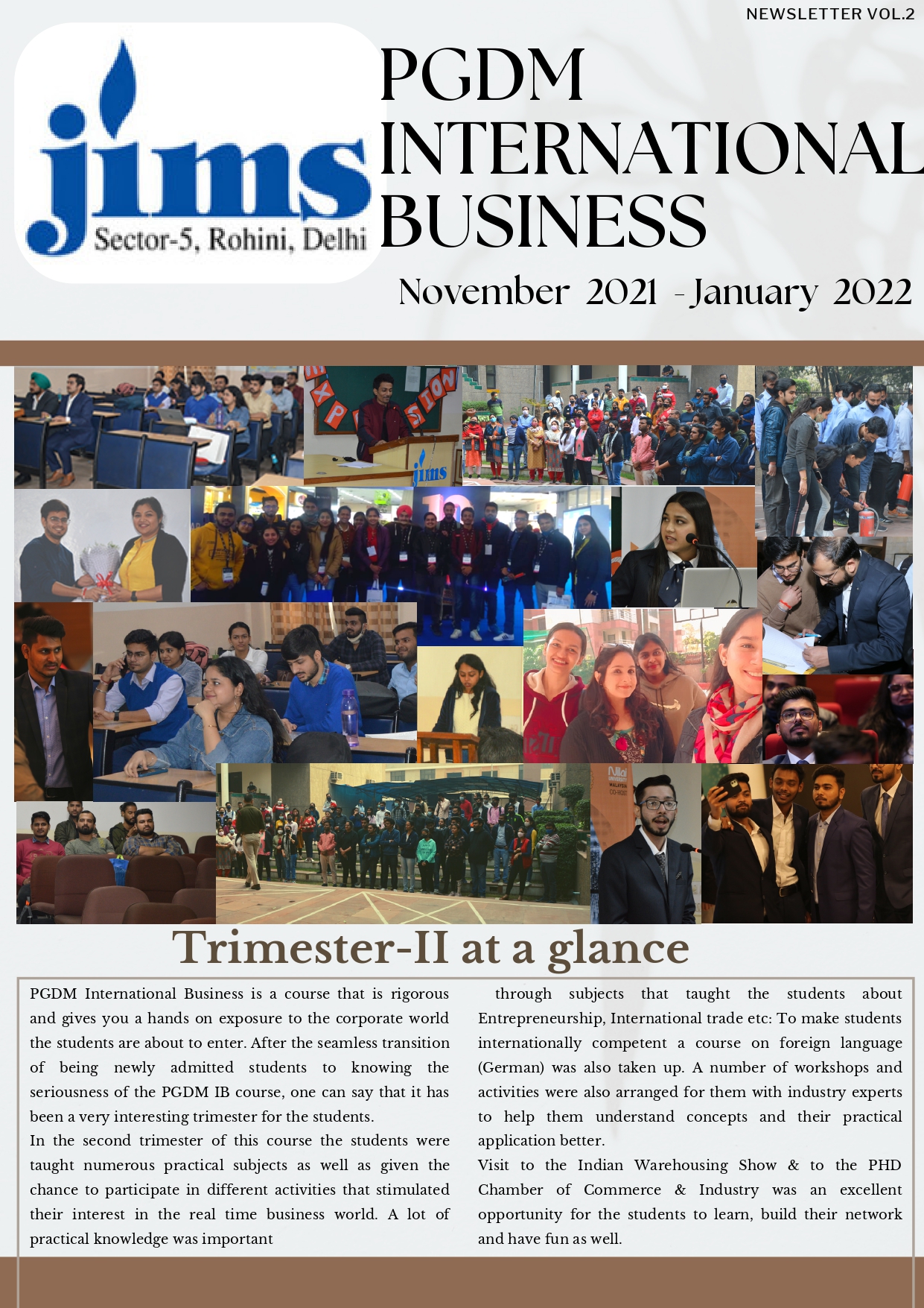 JIMS PGDM-IB(2021-23) Online newsletter 