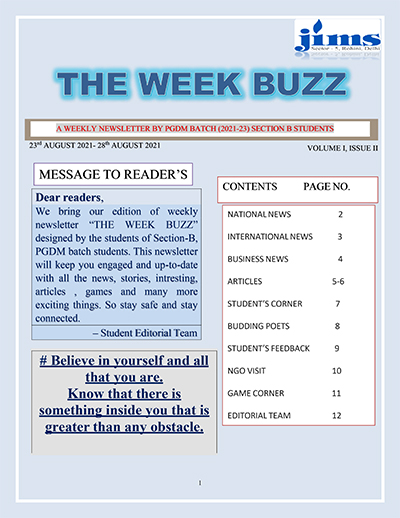 The Week Buzz  23rd August 2021- 28th August 2021