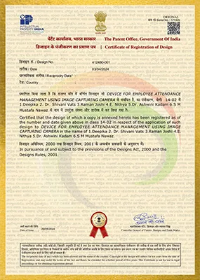 Patent Certificate