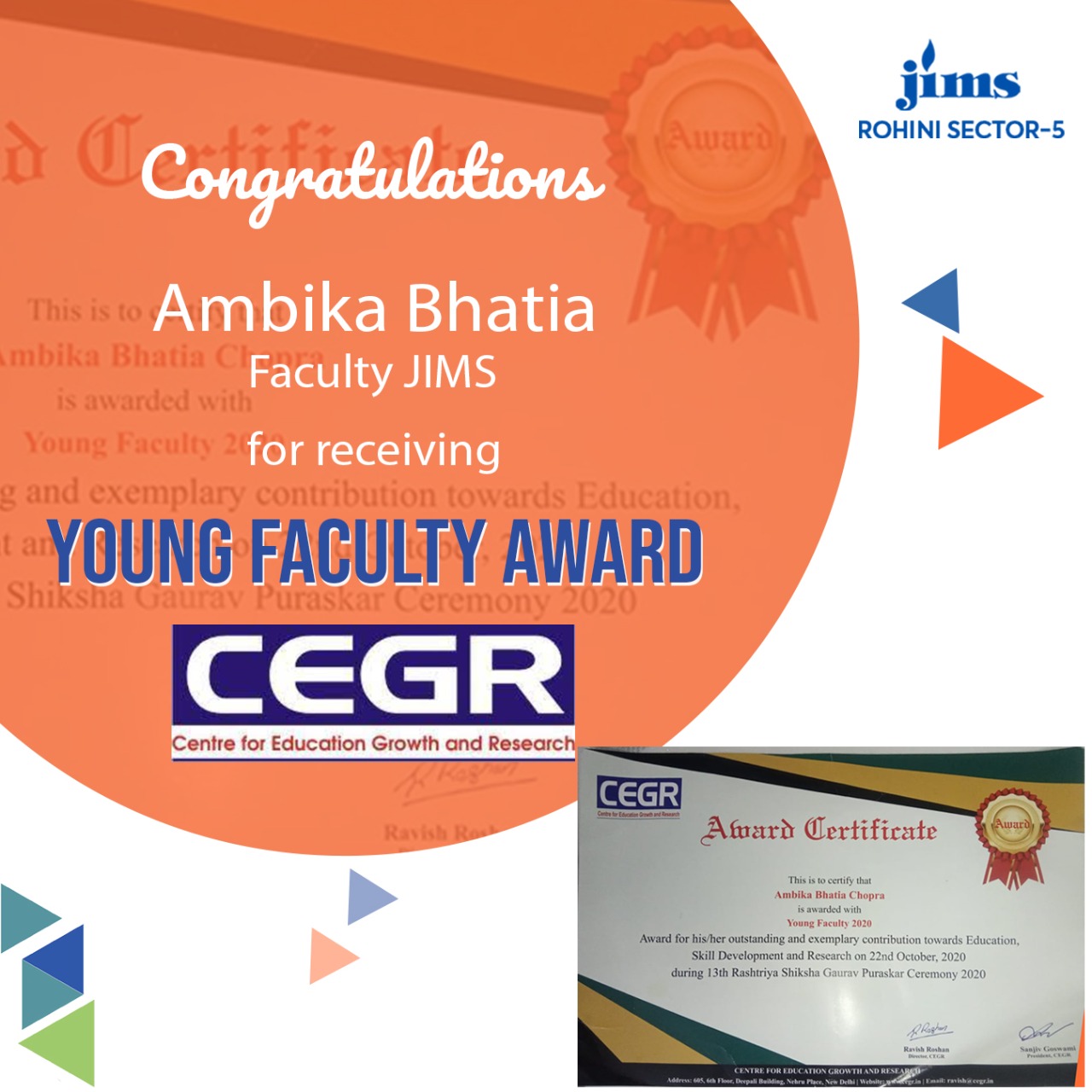 Ms. Ambika Bhatia JIMS Rohini