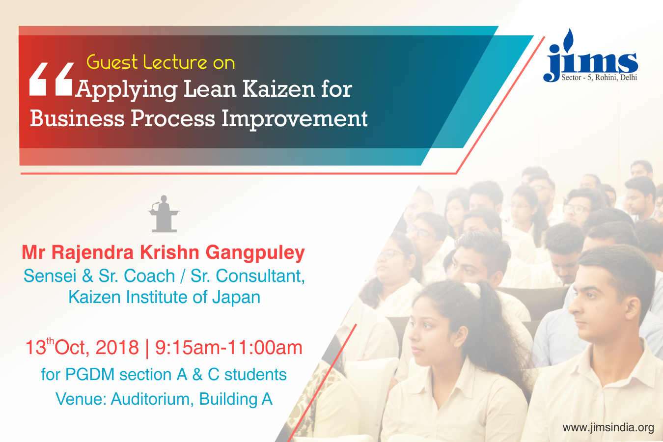Guest Lecture onApplying Lean Kaizen for Business Process Improvement