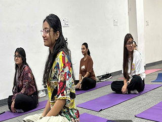 health camp yoga session