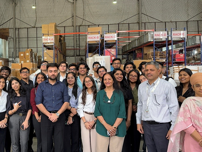 students at cargo centre