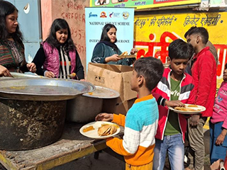 distribution of food to weaker section