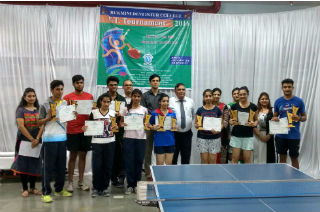 won Second prize in Girls doubles category