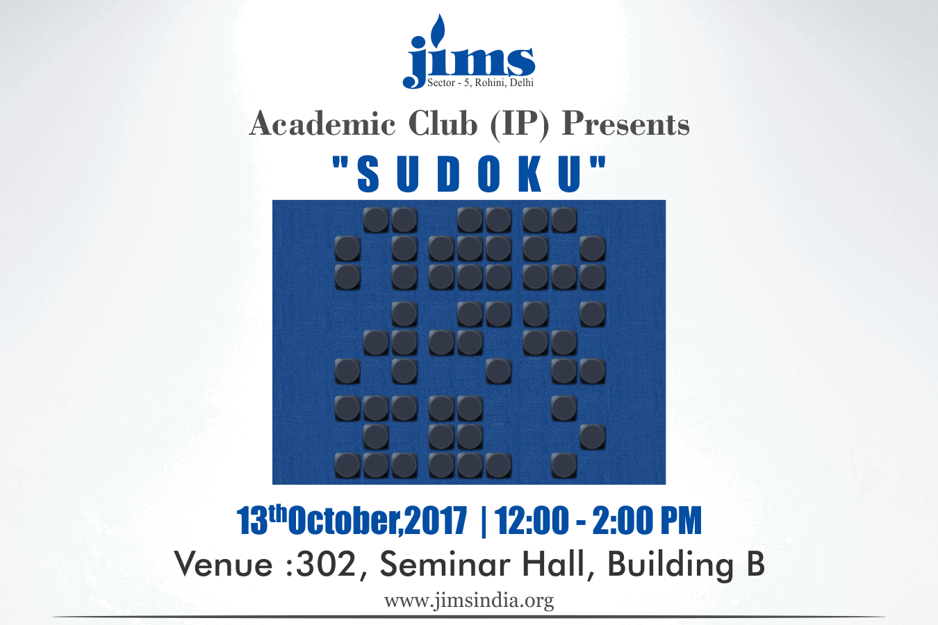 JIMS ACADEMIC CLUB(IP) organize Sudoku