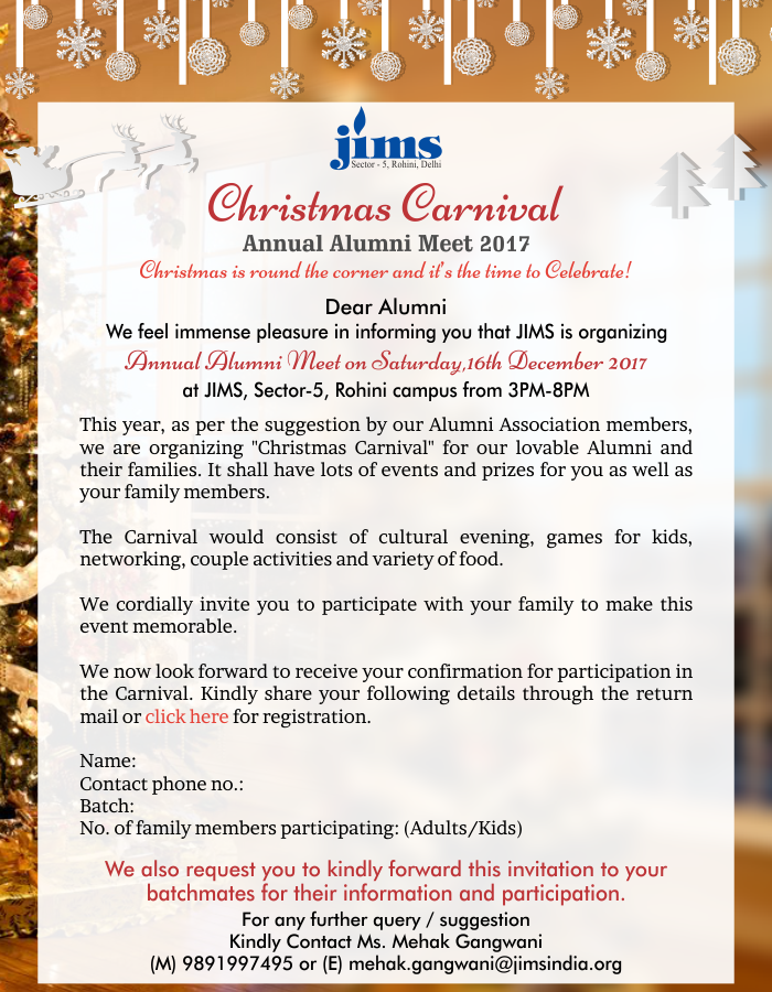JIMS Alumni Christmas Carnival