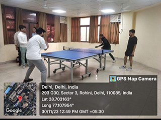 Student Playing Table tennis at JIMS