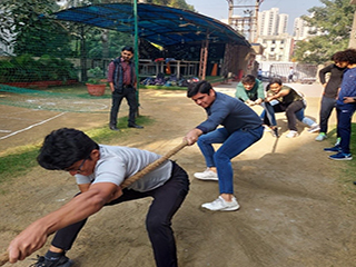 Student Playing Tug Of War Game At JIMSrohini