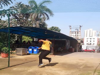 Student Playing Cricket