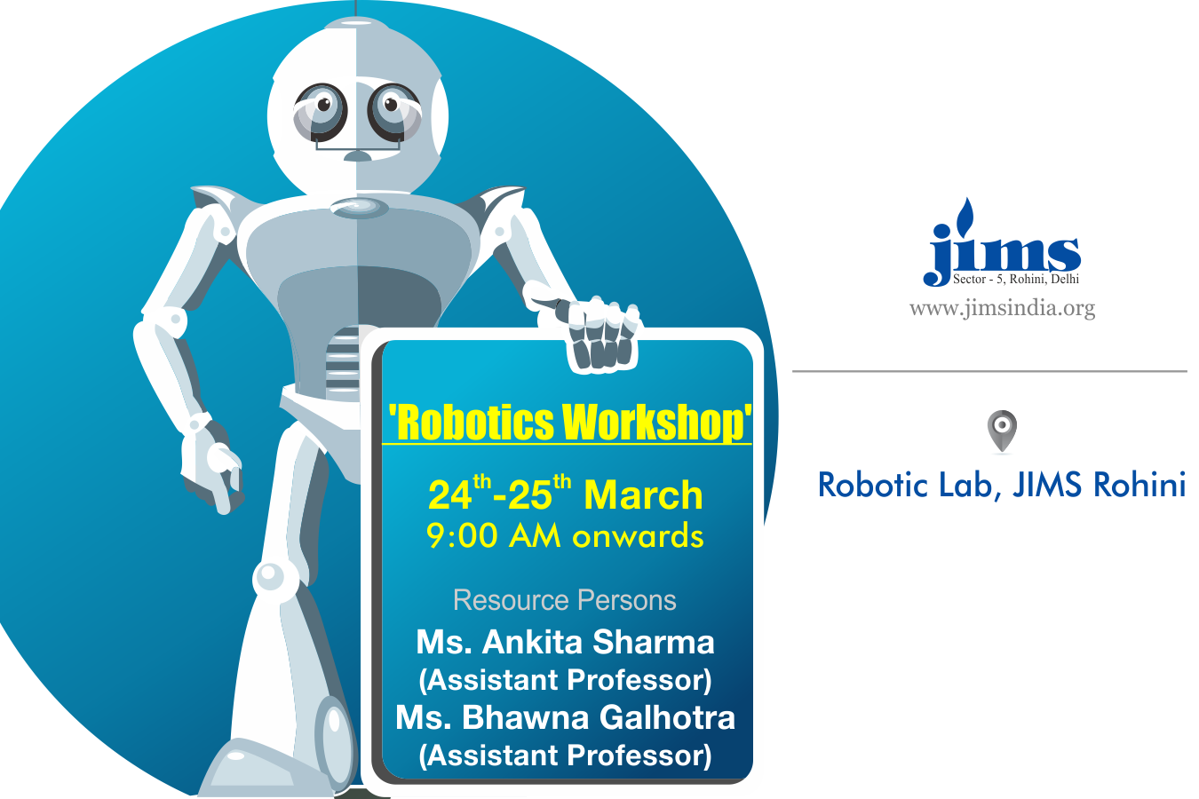 robotics workshop at JIMS Rohini