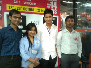 Mr. Akhilendra (HR) at Big Bazaar and Ms. Surbhi Jain, Head- PGDM(RM)